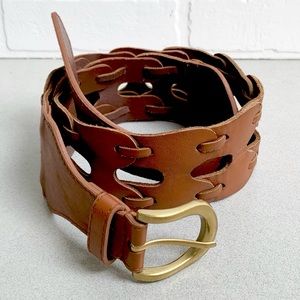 Bold Leather Waist Belt